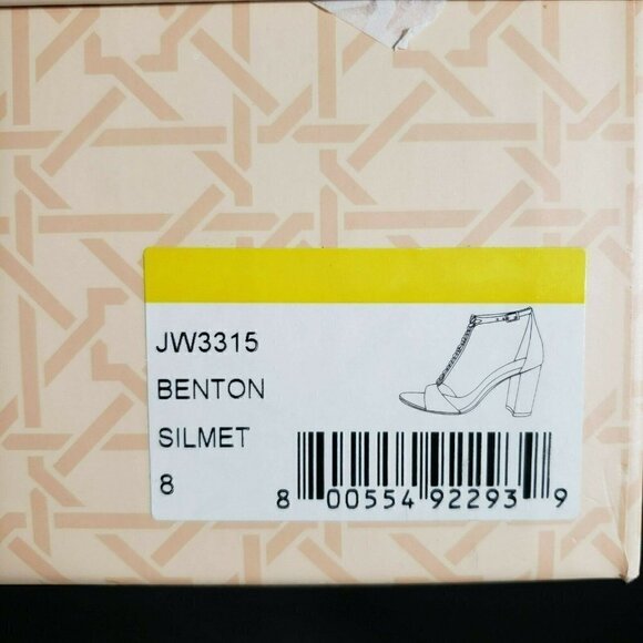 Jewel Badgley Mischka Silver Embellished T Strap Open Toe Evening Sandals Size 8 - Picture 12 of 12